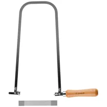 Лобзик ручной в наборе с полотнами ЗУБР 130 мм, 16 TPI 15270-H7