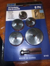 TASP-Juego de Mini hojas de sierra Circular, accesorios de herramientas rotativas de Disco de corte HSS para Dremel, Compatible con madera, plástico y aluminio, 6 uds.