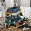 PLstar  Black Native Indian Lakota Skull buffalo soldier Blanket 3D print Sherpa Blanket on Bed Home Textiles Dreamlike style-7 ► Photo 2/6