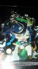 De la isla de Kyushu impacto Zhongli Diluc llavero Cosplay lindo personaje del juego Venti Paimon Tartaglia Mona acrílico colgante de llavero
