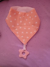 2 unids/lote bebé Bandana Baba Baberos y juguetes para la dentición con 100% de algodón orgánico Super suave y absorbente Unisex Baberos para recién nacido