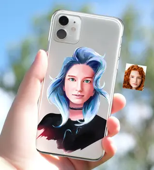 

Personalized Women 'S Abstract Caricature of iPhone 11 Thin Transparent Silicone Phone Kapağı-25