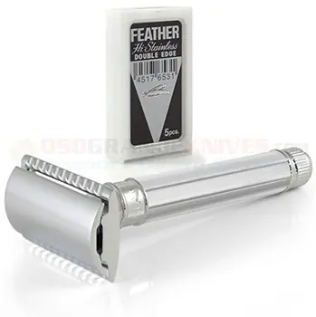 

Classic Edwin Jagger razor, matte chrome, octagonal.