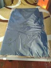 Camisa de manga larga para hombre, prenda de vestir, informal, de negocios, con rayas clásico, color púrpura y azul, talla grande 8XL, 7XL, 6XL, 5XL, 4XL