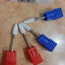 Broca de clavo de cerámica para manicura, taladro eléctrico giratorio, brocas de cortaúñas de carburo de tungsteno, cortador de fresado de manicura