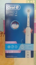 Oral B Pro 2 2700, Cepillo de dientes eléctrico recargable, 2 modos cepillado, temporizador, limpieza 3D, hasta 14 días, sensor