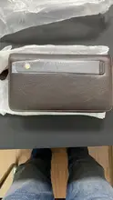 WESTAL-cartera de mano de cuero genuino para hombre, bolso de mano con doble cremallera, billetera de cuero, carteras largas, monedero, 9069