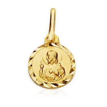 

Medal 18k Gold Heart of Jesus 7mm. [AB4199]