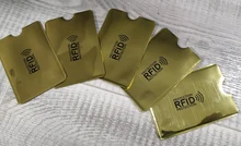 Anti Rfid de aluminio para hombre, billetera con bloqueo de lector, tarjetero para tarjetas bancarias, Banco de identificación, funda protectora de Metal para tarjetas de crédito, NFC, 6x9cm