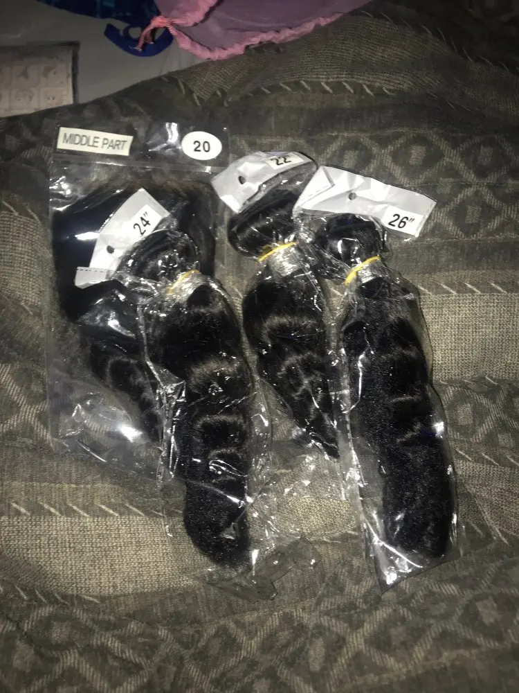 Brazilian Loose Wave 3 Bundles With Closure photo review