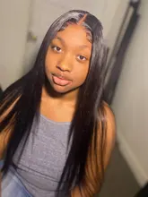 Rosabeauty-Peluca de cabello humano Remy para mujeres negras, 4x4 postizo Frontal de encaje, 28 y 30 pulgadas, pelo liso brasileño predespuntado