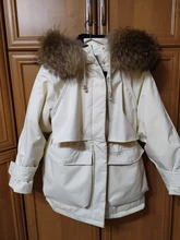 Winter Jacket Coat Parkas Fitaylor Zipper-Down Natural Women Outerwear Snow Warm Thick
