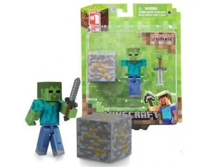 Фигурка Minecraft Zombie Зомби с аксессуарами 8см|Другие имитационные игрушки| |