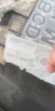 Molde de resina Epoxy de cristal para manualidades, 1 Juego de molde de silicona para manualidades, artesanía, herramientas de fabricación de joyas, alfabeto, número de letra, colgante