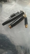Baoer 388 de alta calidad regalo de negocios metal negro dorado estudiante pluma estilográfica, papelería de oficina material escolar