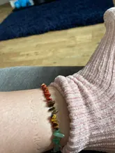 CSJA Reiki Piedra Natural 7 Chakra, Pulseras de cristal de curación pulsera chip grava cuentas regalos para mujer 2020 Pulseras G295