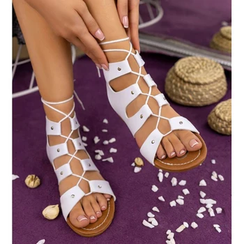 

Saline White Skin Sandals