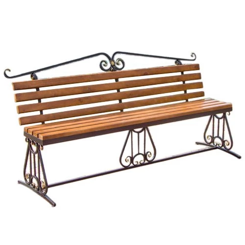 Скамейка &quotЛира&quot 2м со спинкой (Янтарь) |