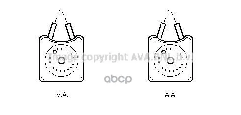 Oil radiator Vag A4/A6/A8 1.8-2.6 97-01/Ford Galaxy 90-06 ava Vn3106 Ava. VN3106