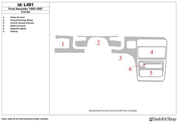 

Interior trim for Ford Expedition 1992-1997. Set L491.
