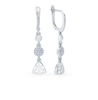 

Silver earrings with cubic zirconia sunlight sample 925