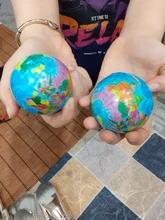 Juguete educativo del mapa del mundo de la tierra de espuma para niños, pelota antiestrés, esponja suave, juguetes para apretar el autismo, alivio del estado de ánimo, juguetes saludables