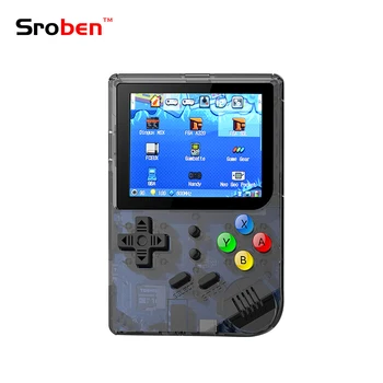

RG300 Retro Game Console 3000 Classical Built-in Games 2.8 Inch IPS Screen Portable Handheld-Translucent Black Color