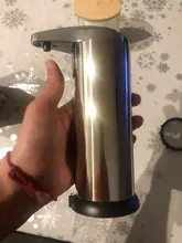 Dispensador automático de jabón líquido de acero inoxidable, dispositivo manos libres con sensor inteligente, 250ml