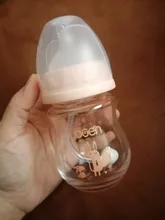 Baby Bottle Baby-Milk-Feeder-Set Glass Silicone Cute 