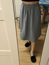 Surmiitro-falda de algodón 100% para mujer, falda de cintura alta, a la moda, con bolsillo coreano, corte en A, color blanco y negro, para verano, 2021