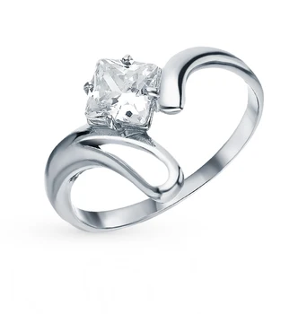 

Silver ring with cubic zirconia sunlight sample 925