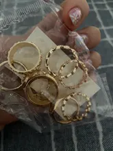 DIEZI-Conjunto de anillos para articulaciones estilo Hip Hop para mujeres y niñas, sortijas bohemias, Color dorado, Estilo Vintage