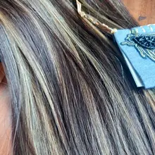 Rebecca-extensiones de cabello humano brasileño Remy, cabello de doble estiramiento, sedoso, color Piano, marrón, Rubio 113, 613g, 1 ud.