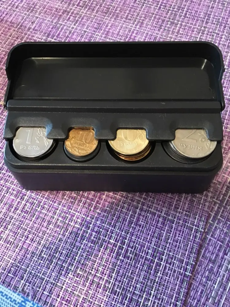 Hihey Car Coin Case/Storage Box/Coin Storage/Tidying Money Container Black