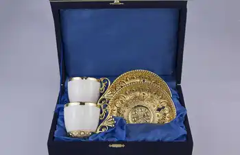 

Stylish and Luxury Busem 2-Piece White Gold Coffee Presentation Set