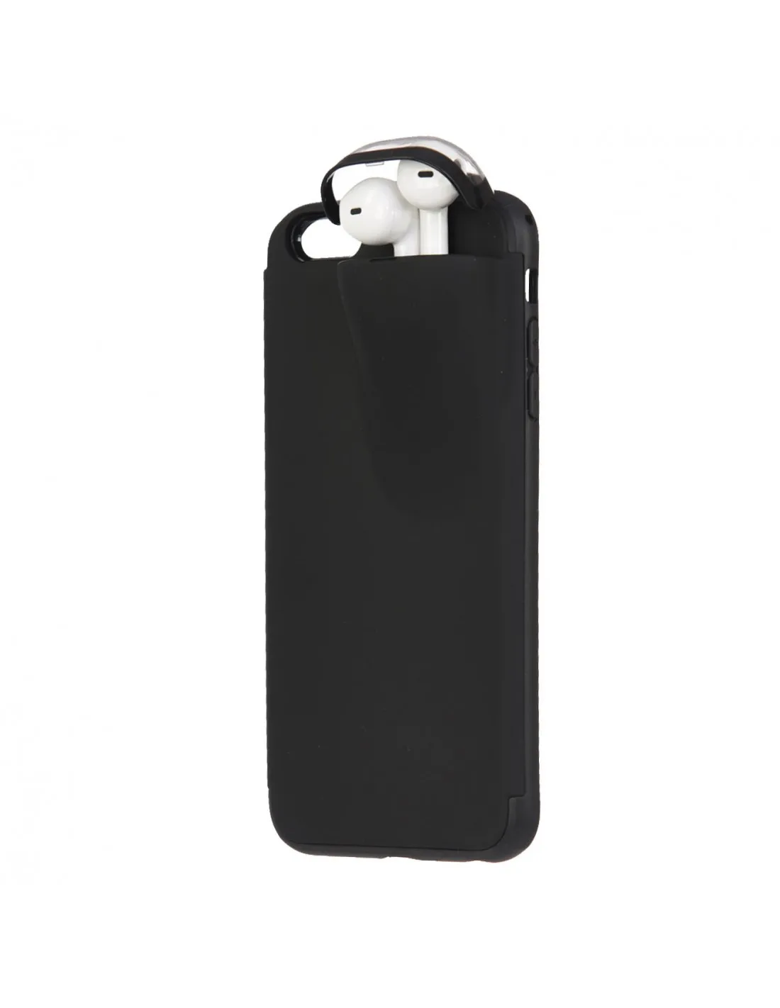 Black headphone Holder case for iPhone 6