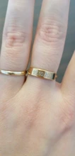 Anillo rectangular minimalista para mujer, joyería de sello con nombre personalizado, banda de tono dorado, acero inoxidable, regalo inicial