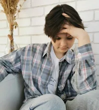 KarSaNy Boyfriend Oversized Shirt Plaid For Women Blouses And Tops Spring Loose Plaid