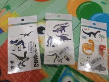 Kids Tattoo Stickers Face Dinosaur Body-Art-Decoration Temporary-On Glowing Luminous