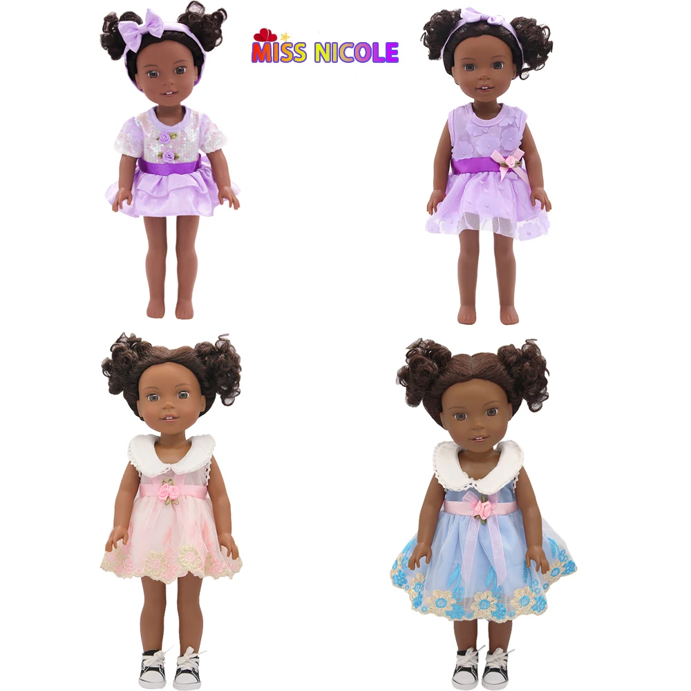 

14 inch Fashion Purple Skirts +Hairpin Lace Trimmed Doll Skirts For 1/4 BDJ/SD Russia Toys Dress For Girls Fro Our Generation