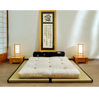 

Combination 2 tatami mats (80x200x5,5cm) and cotton futon with 4 cm latex