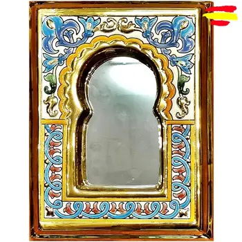 

Mirror Ceramic 30x23cm/11.8x9.0in - Ceramics enameled up handmade - Made in Spain - MIJASCERAMIC - ARTECER -