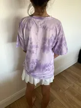 Algodón camiseta con oso Streetwear Verano de gran tamaño, camiseta de las mujeres Harajuku Tops de manga corta Tee Hip Hop teñido camiseta divertida