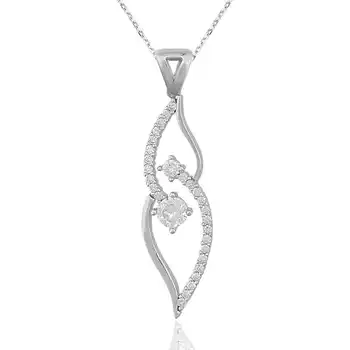 

925 sterling Silver Single Gem Women 'S Necklace
