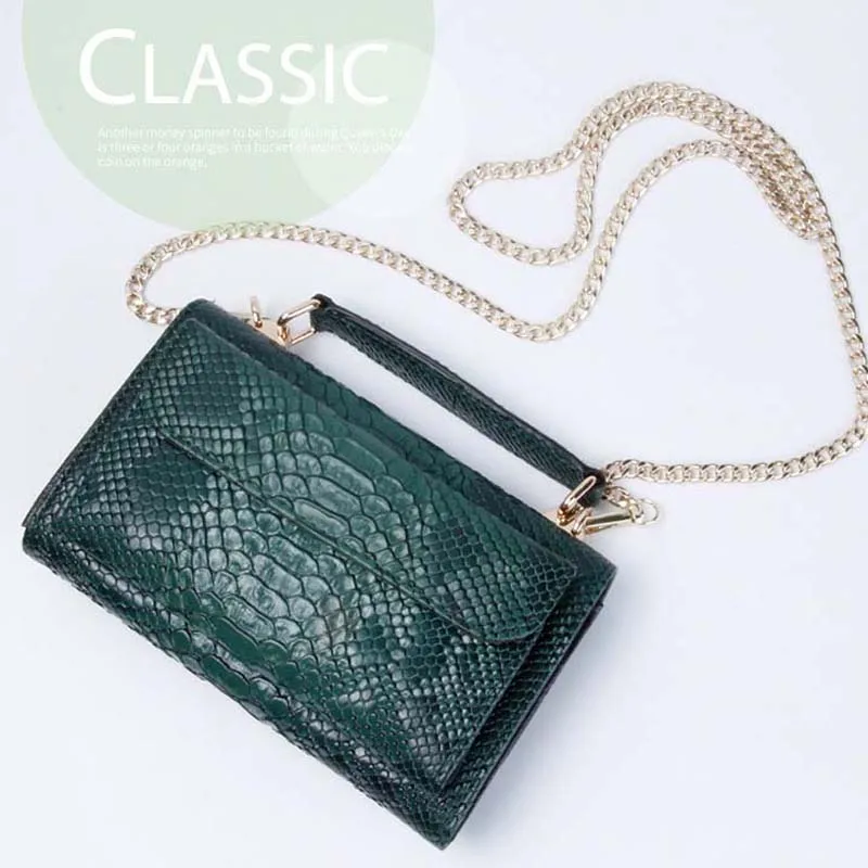 

Fashion Blue New Arrival Genuine Python Skin Lady Chain Cross Body Bag Snake Leather Bags Women Hand Bag