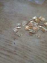 20 unids/lote bisagras de la puerta del gabinete Chapado en latón Mini bisagra decorativo pequeño joyería de madera caja de accesorios de muebles