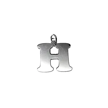 

Pendant 925 sterling silver m smooth 25mm. Letter H [AA7734]