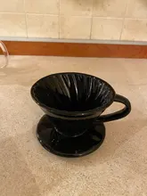 Motor de gotero de café de cerámica, taza de filtro de goteo de café de estilo V60, soporte separado para 1-4 tazas