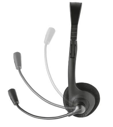 Trust Ziva microphone headset 3 5mm Jack connector 1 8m Cable black Color