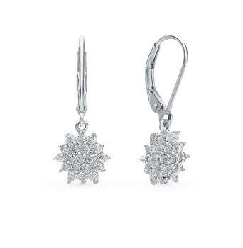 

Silver earrings with cubic zirconia sunlight sample 925